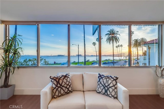 2999 E Ocean Blvd Unit 210, Long Beach, CA 90803 - living room featuring plenty of natural light and wood finished floors