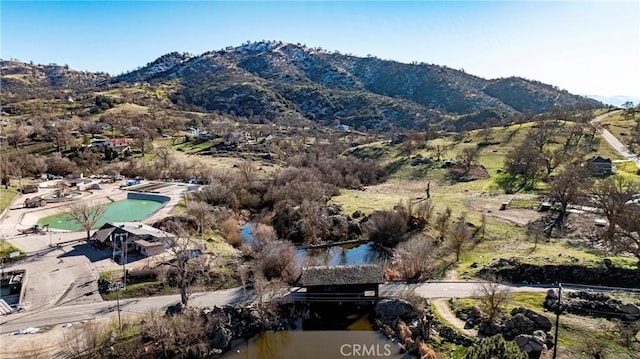 18051 Bold Venture Dr, Tehachapi, CA 93561 - bird's eye view with a water and mountain view