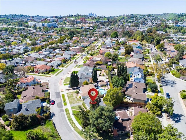 birds eye view of property featuring a residential view
