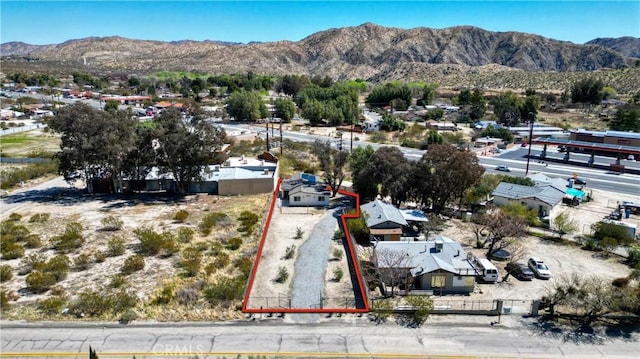 aerial view featuring a mountain view