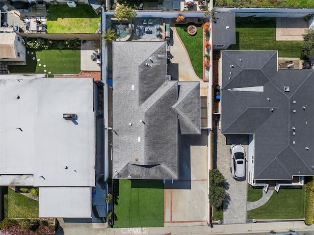bird's eye view with a residential view