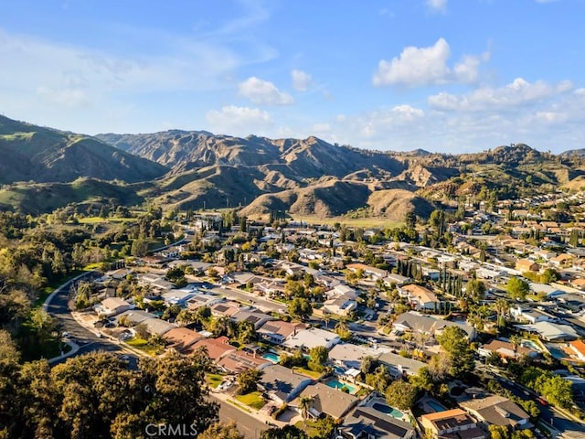 property view of mountains featuring a residential view
