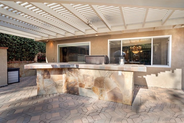 view of patio / terrace with a pergola