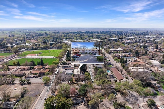 609 Rancheria Dr, Chico, CA 95926 - aerial view of property's location featuring property boundaries highlighted