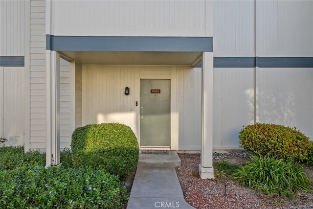 view of doorway to property