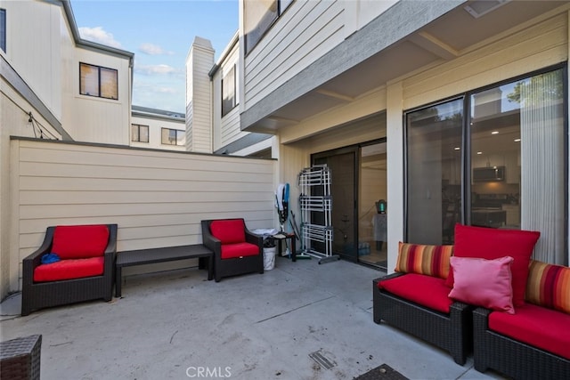 view of patio with fence
