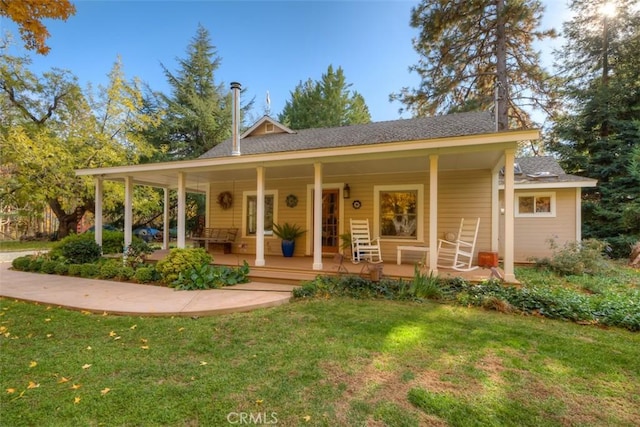 13730 Nimshew Rd, Magalia, CA 95954 - view of front of house featuring a porch and a front yard