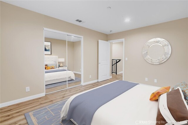 1109 N Mulberry, Compton, CA 90222 - bedroom featuring wood finished floors, a closet, and recessed lighting