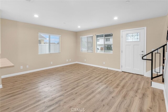 1109 N Mulberry, Compton, CA 90222 - entryway featuring light wood-type flooring and recessed lighting