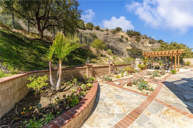3905 Elderberry Cir, Corona, CA 92882 - view of patio with a pergola and fence