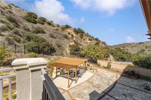 3905 Elderberry Cir, Corona, CA 92882 - view of patio with fence and a mountain view