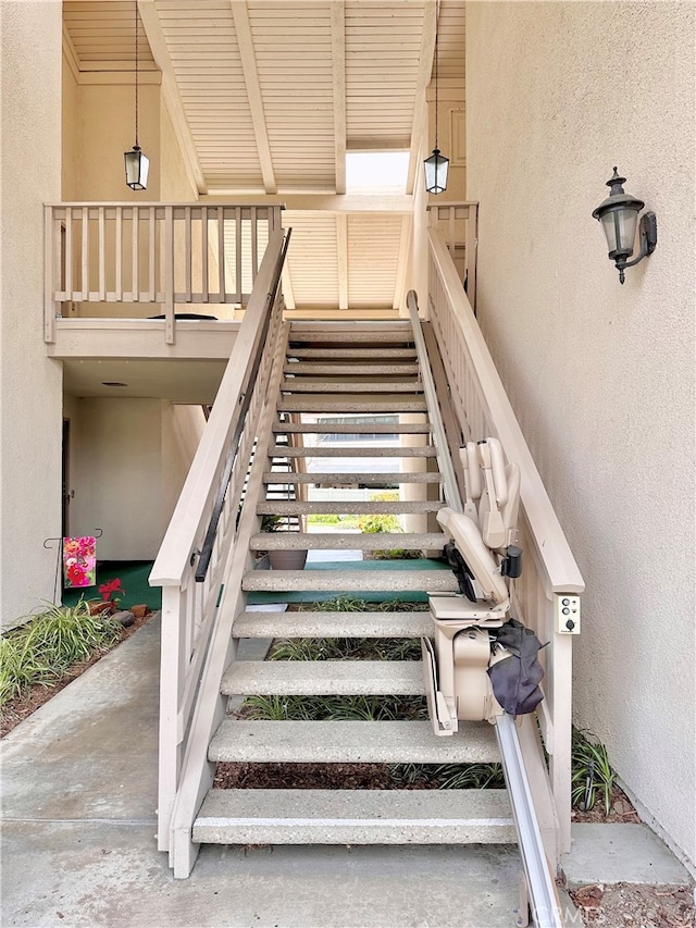 view of staircase