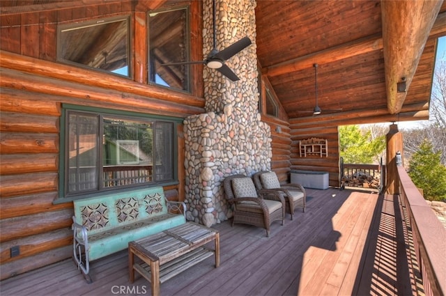 29632 Hook Creek Rd, Cedar Glen, CA 92321 - view of wooden terrace