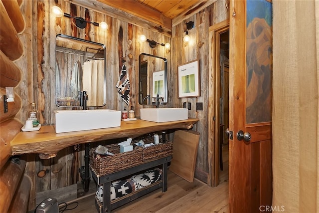 29632 Hook Creek Rd, Cedar Glen, CA 92321 - bathroom with a sink and wood finished floors