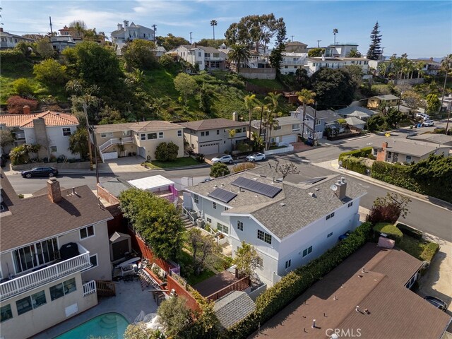 bird's eye view featuring a residential view