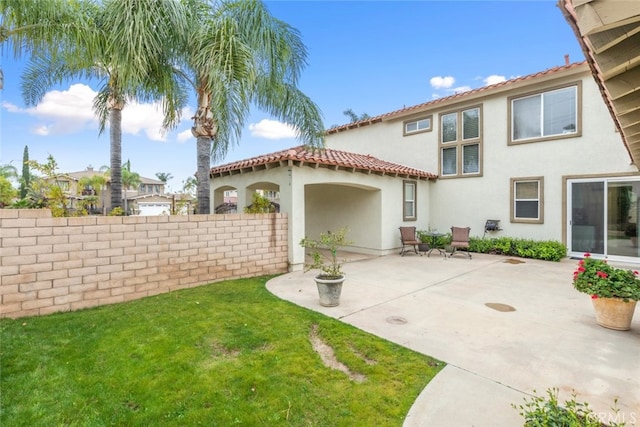 2845 Keystone Cir, Corona, CA 92882 - view of front facade with stucco siding, a patio area, and a tile roof