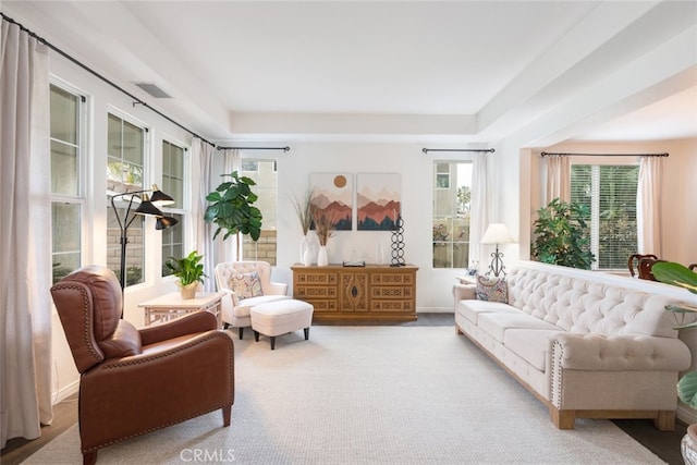 2845 Keystone Cir, Corona, CA 92882 - living room with healthy amount of natural light and a raised ceiling