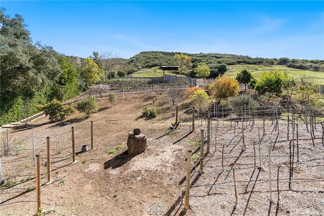 property view of mountains featuring a rural view