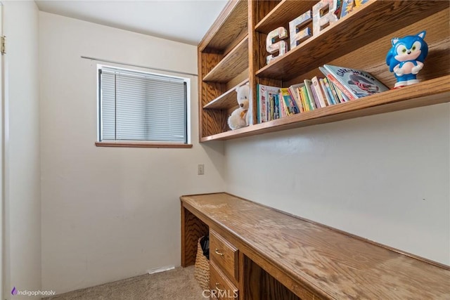 6351 Deacon Ave, Bakersfield, CA 93307 - unfurnished office with carpet floors and built in desk
