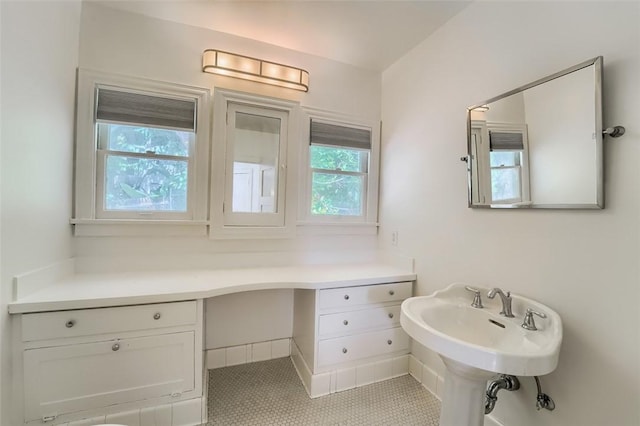 bathroom featuring tile patterned flooring