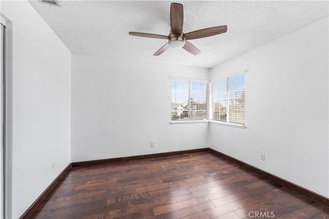 42851 Lemonwood Dr, Lancaster, CA 93536 - unfurnished room featuring a textured ceiling, ceiling fan, and wood finished floors