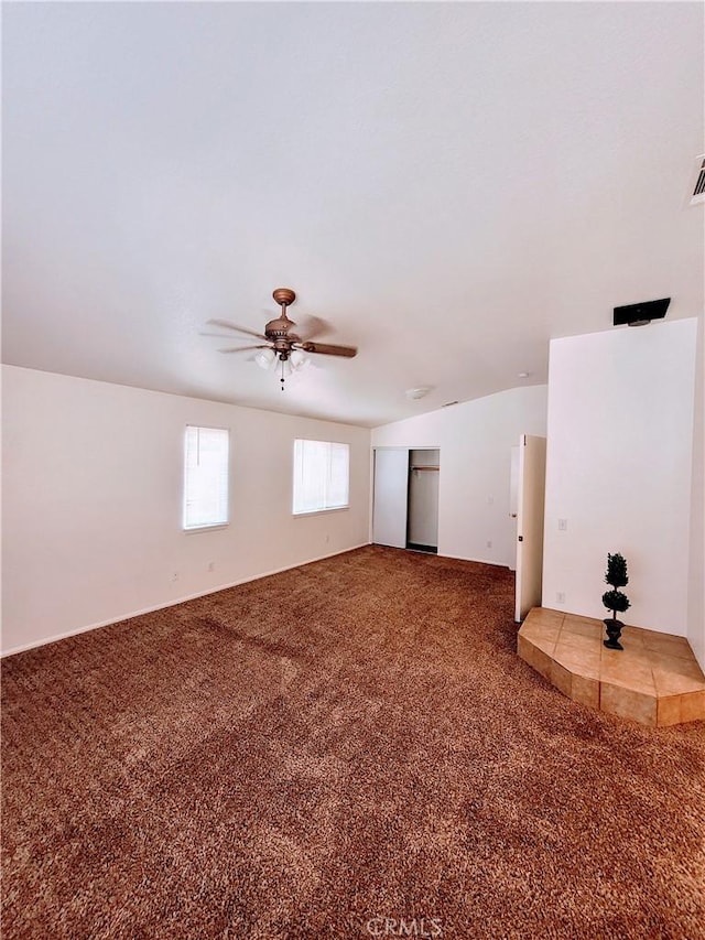 17628 Landis Dr, Victorville, CA 92395 - interior space featuring carpet flooring, visible vents, and a ceiling fan