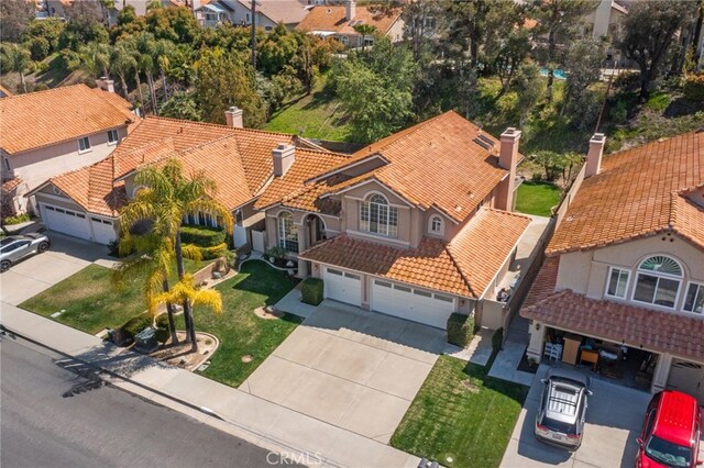 drone / aerial view featuring a residential view