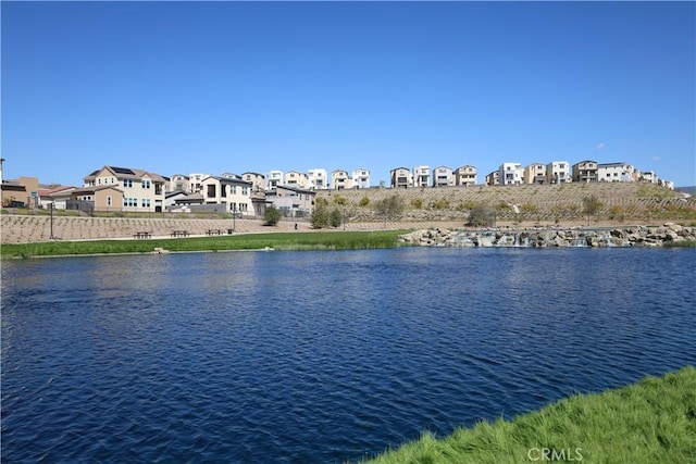 view of water feature featuring a residential view