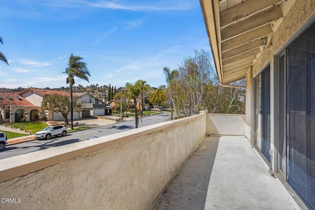 balcony with a residential view