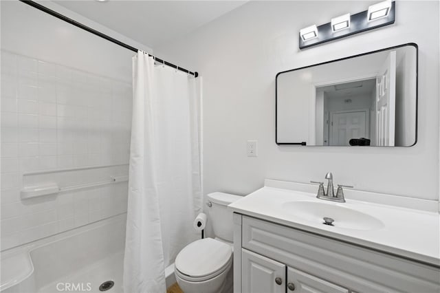 43415 Illinois Ave, Palm Desert, CA 92211 - full bath with toilet, a shower with curtain, and vanity