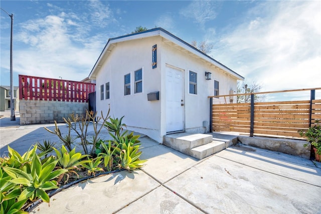 exterior space featuring fence
