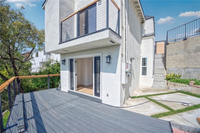 exterior space with stairway