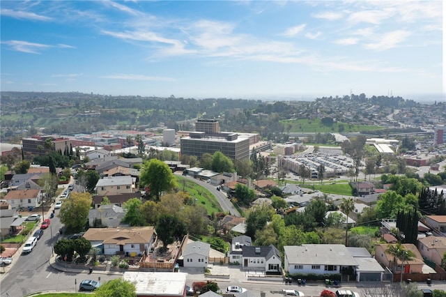 drone / aerial view featuring a view of city