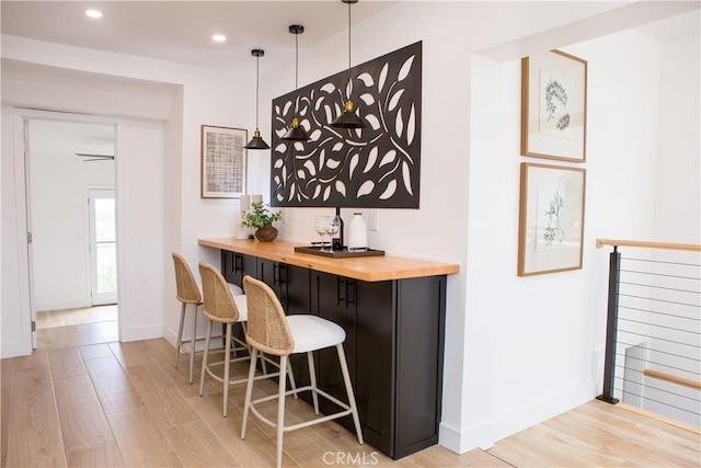 5106 O Sullivan Dr, Los Angeles, CA 90032 - indoor dry bar featuring wood finished floors, recessed lighting, baseboards, and pendant lighting