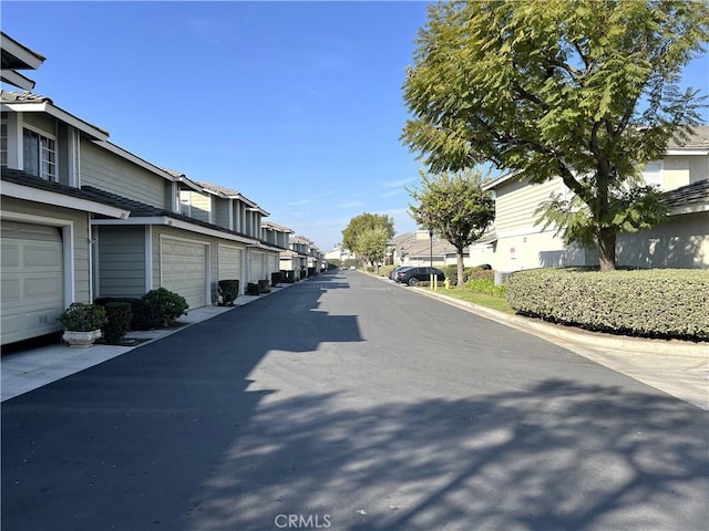 view of road featuring a residential view