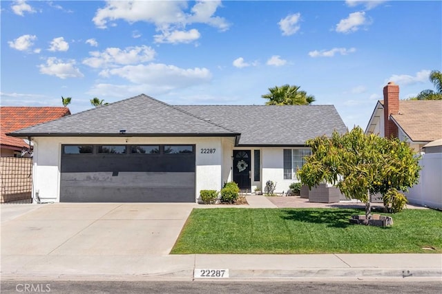 22287 Modina, Laguna Hills, CA 92653 - single story home featuring stucco siding, a garage, driveway, and a shingled roof