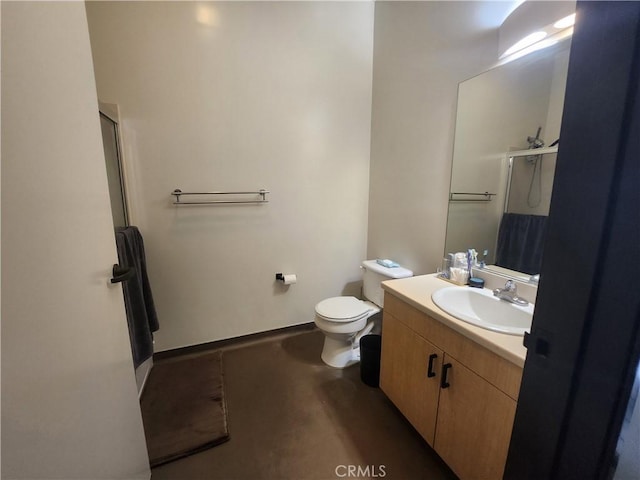 101 W Mission Blvd Unit 306, Pomona, CA 91766 - bathroom with a shower stall, vanity, and finished concrete flooring
