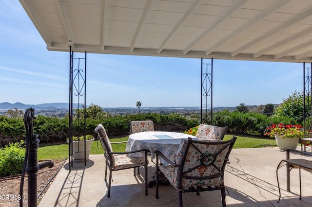 view of patio / terrace featuring outdoor dining area