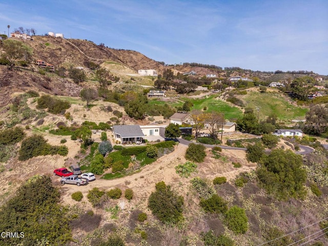 bird's eye view featuring a mountain view