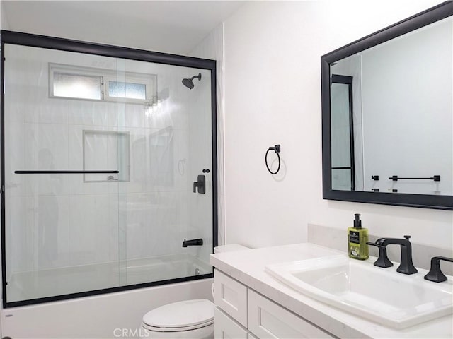 67685 Verona Rd, Cathedral City, CA 92234 - full bath with shower / bath combination with glass door, vanity, and toilet