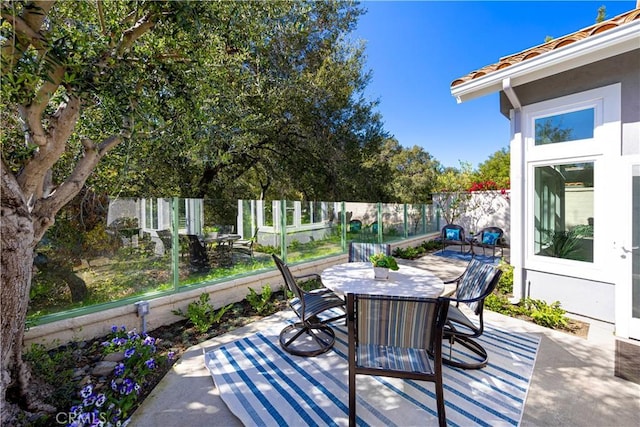 4 Malaquita, Coto De Caza, CA 92679 - view of patio with outdoor dining space and fence