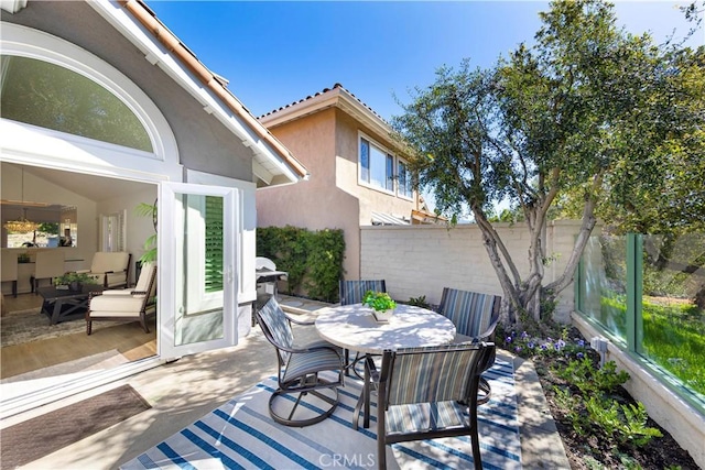 4 Malaquita, Coto De Caza, CA 92679 - view of patio / terrace with outdoor dining area and fence