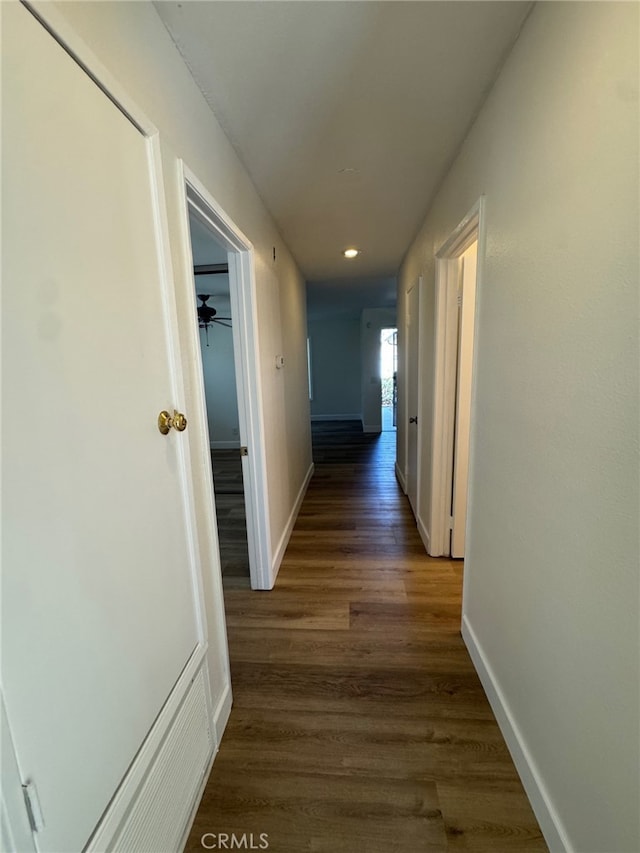 7524 Matterhorn Ave, Rancho Cucamonga, CA 91730 - hallway with wood finished floors and recessed lighting
