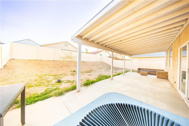 view of patio / terrace with a fenced backyard