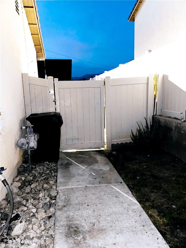 exterior space featuring fence