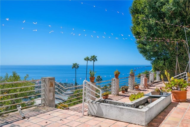 1223 Skyline Dr, Laguna Beach, CA 92651 - view of patio / terrace with a water view