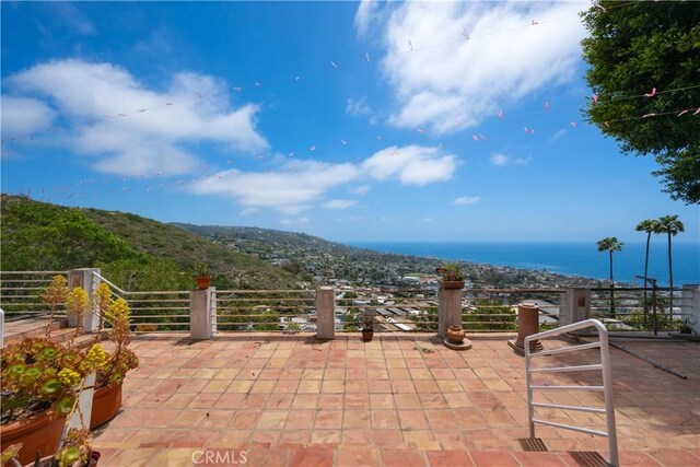 1223 Skyline Dr, Laguna Beach, CA 92651 - view of patio / terrace featuring a water view