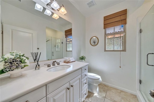 37 Fanpalm, Irvine, CA 92620 - full bathroom featuring vanity, a stall shower, and tile patterned floors