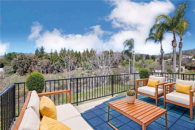 exterior space with an outdoor hangout area