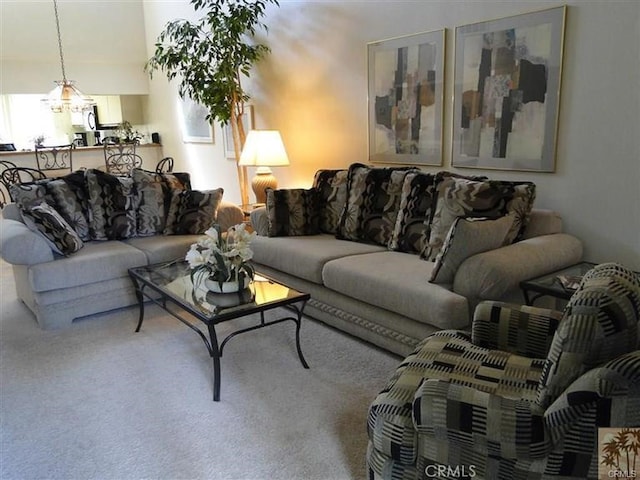 view of carpeted living room